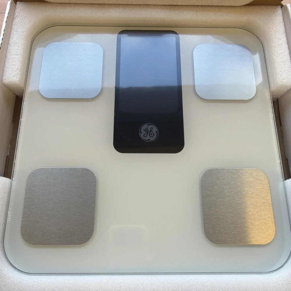 GE Smart Body Weight Scale, with 8-in-1 Display for BMI Body Fat Muscle Mass,...